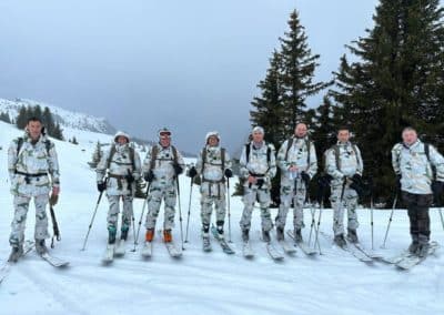 Xavier Roseren en immersion avec les soldats du 27e Bataillon de chasseurs alpins.